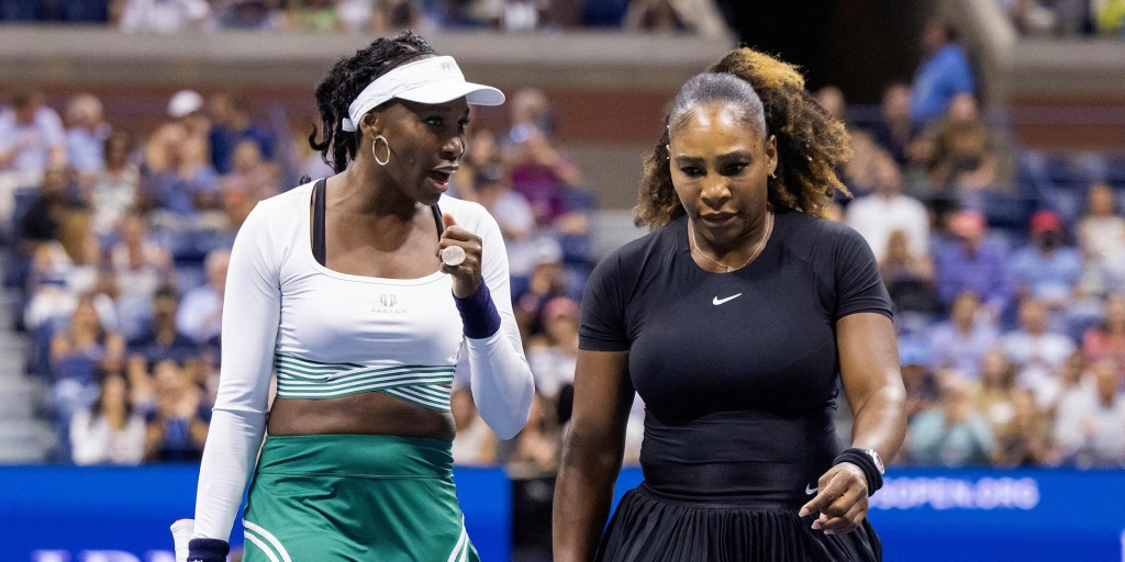 Serena and Venus Williams overpowered in doubles play at U.S. Open