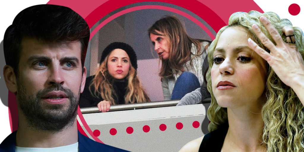 Filtran imágenes de la suegra de Shakira agarrándole la boca mientras Piqué  ni se inmuta