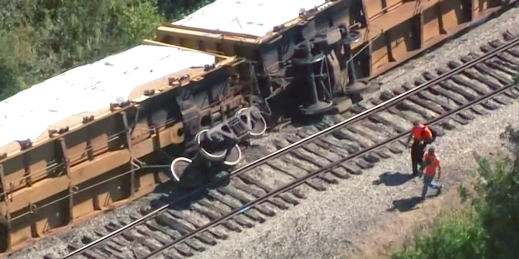 Florida Memory • View showing a Southern Pacific Railroad Company train  derailment in Tallahassee, Florida.