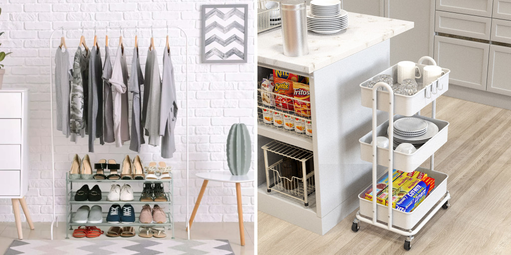Become a pro at dorm cooking. Use space-savers like storage bins and  storage shelves to keep everything you need or…