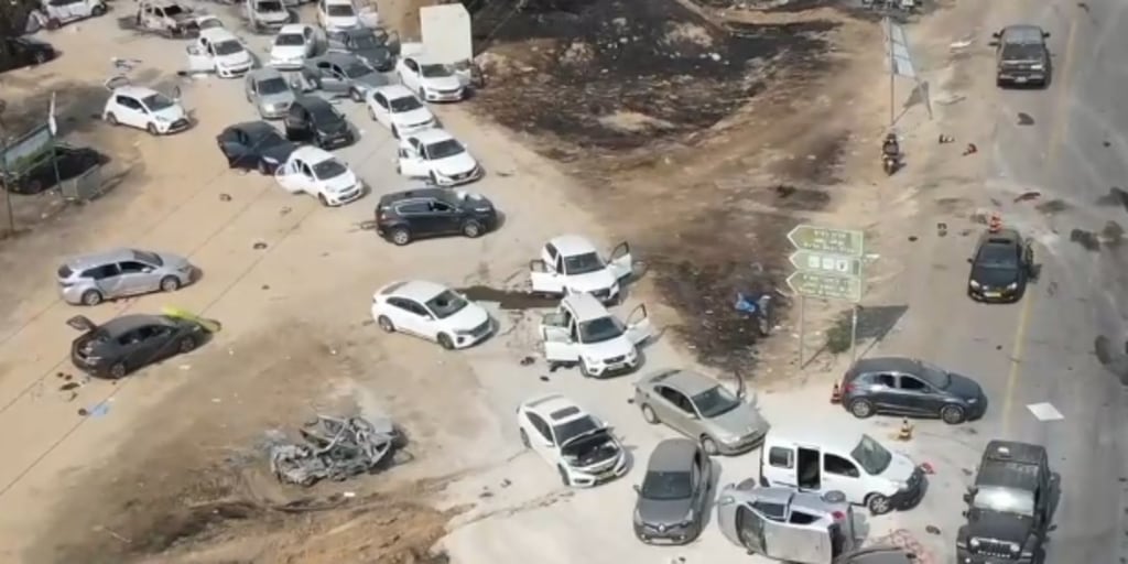 Drone video shows the scale of Hamas destruction at Israel music
