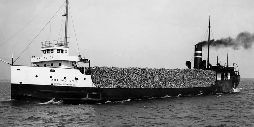 SS Arlington: Mystery shipwreck found at bottom of Lake Superior after 84  years