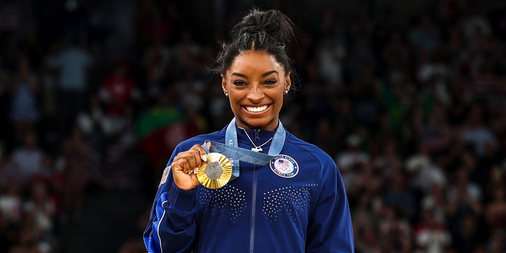 Simone Biles wins Olympic gold medal in women's gymnastics individual  all-around final