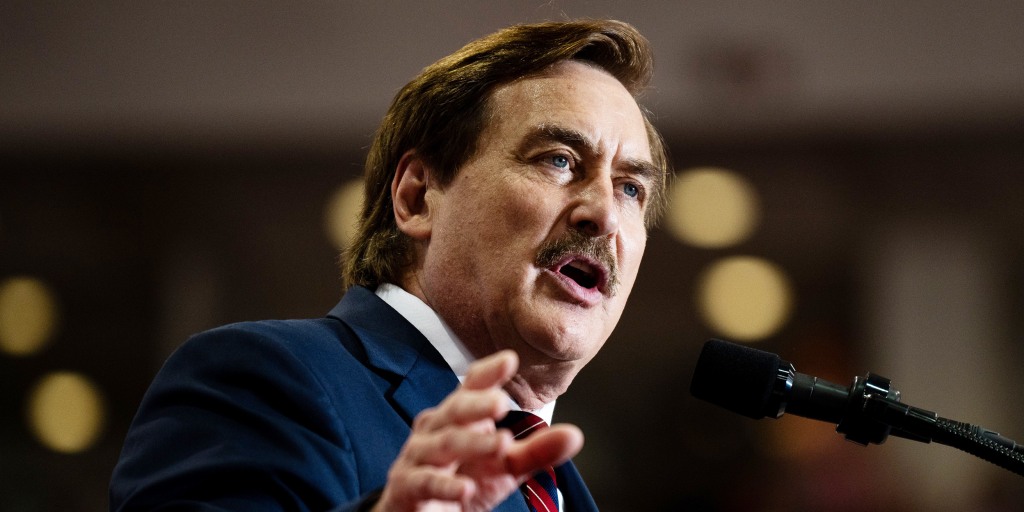Mike Lindell carefully studies election data, searching for the exact point where 45,000 votes become "actually, I won."