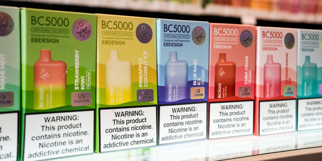 where to buy nicotine vapes CDC and FDA find youth vaping drops lowest level in a decade Flavor:UT 50K Clear Golden Berry flum mello sapphire flavor