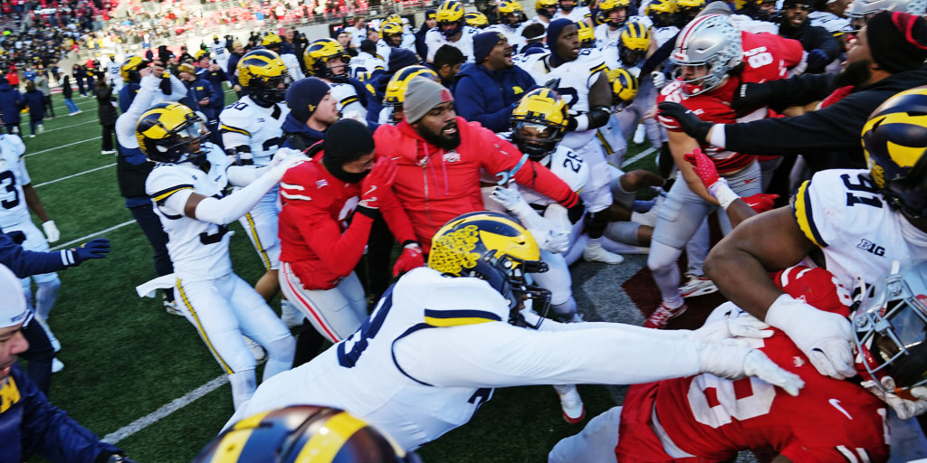 Big Ten fines Michigan and Ohio State in wake of wild brawl as scuffles erupt across college football