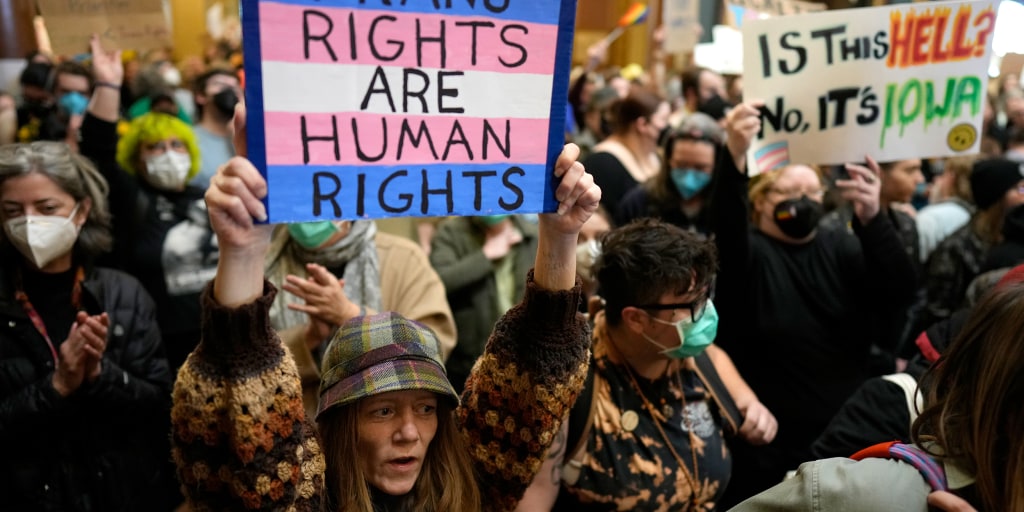 Iowa gives final approval to a bill to remove gender identity protections despite massive protests