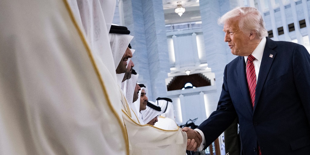 Donald Trump en su visita a los Emiratos Árabes Unidos