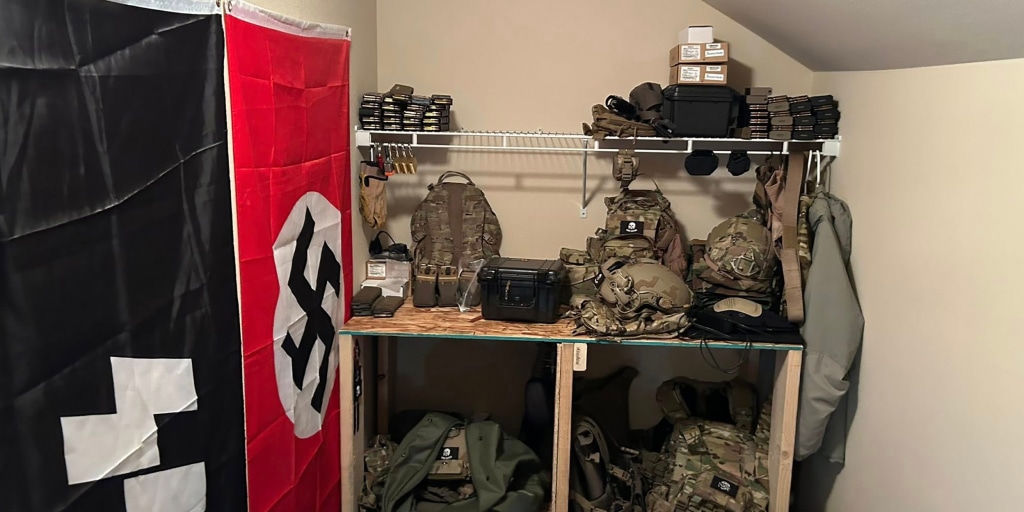 FBI discovers cache of guns, armor and Nazi paraphernalia while raiding home in Washington state