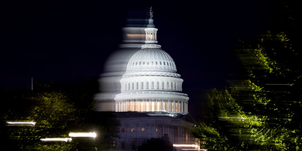 US government shutdown political standoff between Republicans and Democrats at Capitol