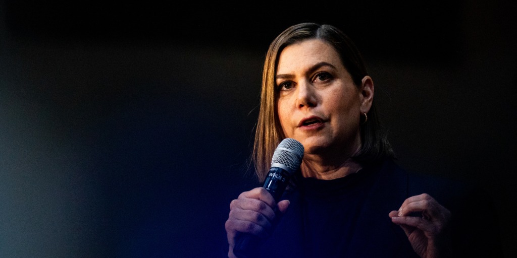 Sen. Elissa Slotkin campaigns in Iowa while somewhere, Trump furiously googles whether ‘disagreeing with me’ can be added to the federal death penalty statute.