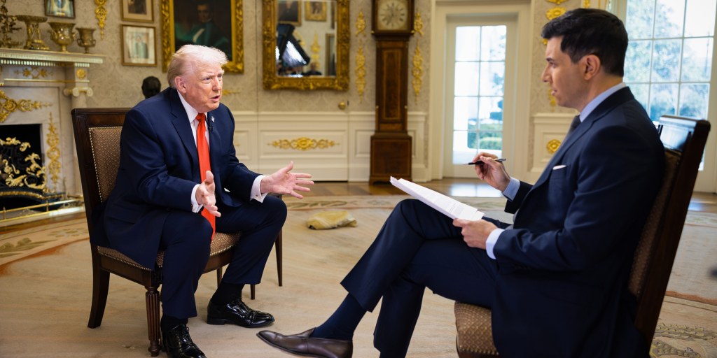 President Trump, mid-sentence, carefully explaining how 3% inflation is actually the worst in history if you close your eyes and really believe in yourself.