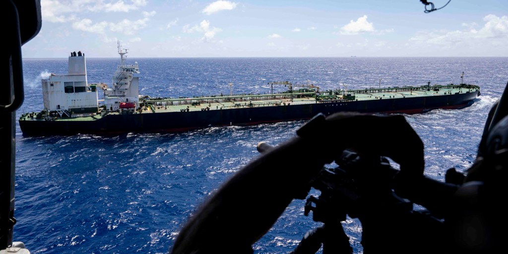 U.S. military boards third oil tanker in the Indian Ocean after