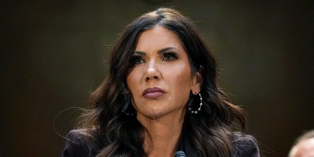 Kristi Noem explains, with a straight face, how a $220 million self-deportation ad blitz and a half-shutdown DHS are all part of having “the most secure border in American history.”