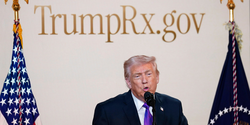 Trump proudly unveiling TrumpRx.gov, a website that offers the same discounts as GoodRx but with triple the press releases and none of the lowered drug prices.