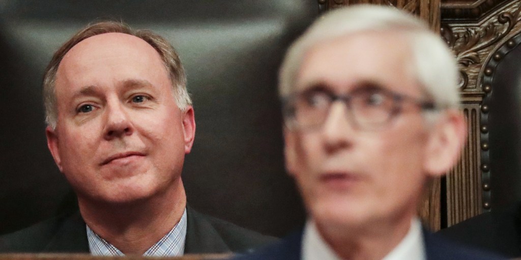 Maria Lazar and Chris Taylor, starring in Wisconsin’s new hit courtroom drama: Law & Order: Gerrymander Victims Unit.