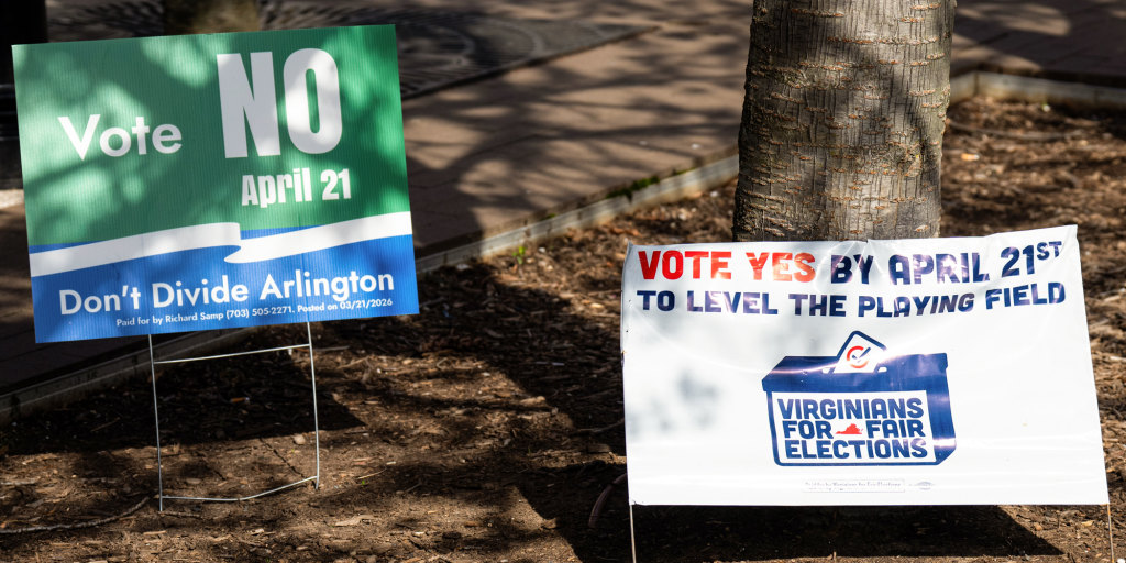 Virginia voters to decide whether to allow a new Democratic-drawn map for the midterms