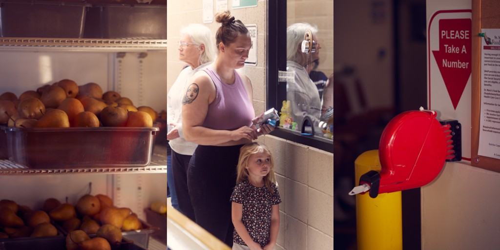 Pictured: the lazy welfare queen Republicans are bravely rescuing America from, seen here as a single mom and her 7-year-old trying to get back the groceries Trump’s "big, beautiful bill" just stole.