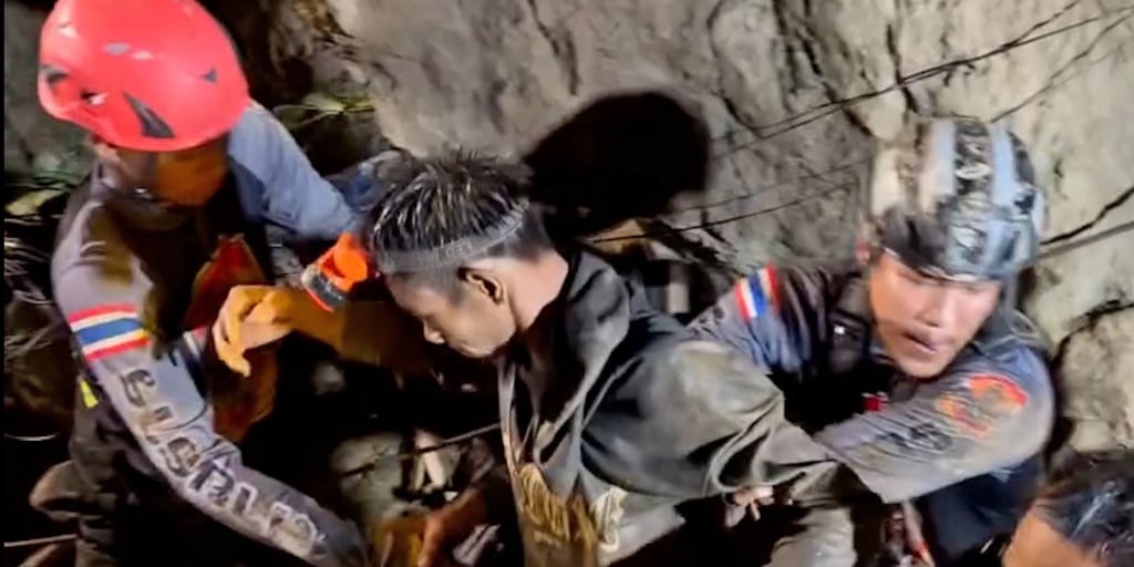 Four more men rescued after more than a week trapped in a flooded cave in Laos