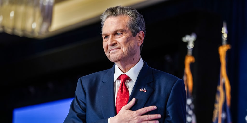 Rick Jackson, carefully posing as a humble outsider after spending $100 million to prove he’s just like the little people, only with his own TV station for six months.