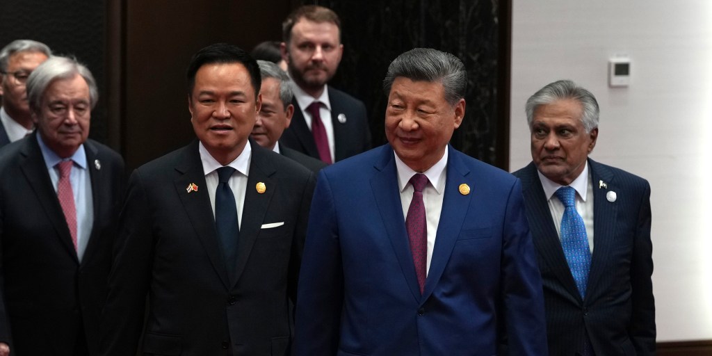 Chinese leader Xi Jinping lays out a global vision for artificial intelligence, emphasizing “equitable” access to the strategically important technology and cal