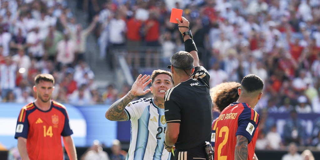 The 2026 World Cup that became synonymous with officiating controversy ended in an appropriate fashion — with the final featuring a critical call. <https://t.co