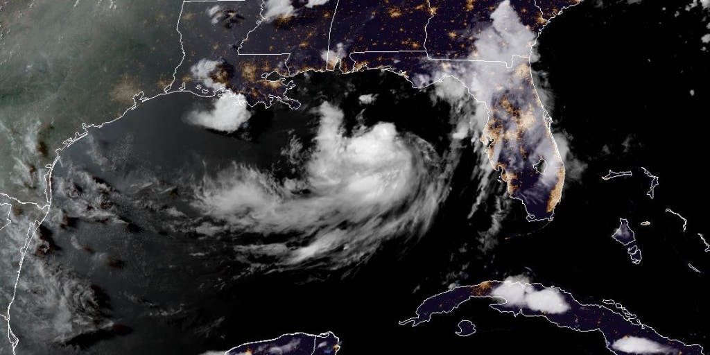 Tropical Storm Bertha formed Monday evening in the Gulf of Mexico south of the Florida Panhandle as it drifts erratically toward populated coastal areas bearing