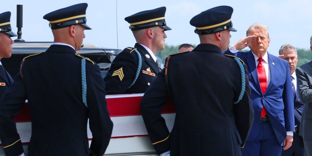 Trump attends dignified transfer of 4 service members killed in Iran attacks since the ceasefire ended