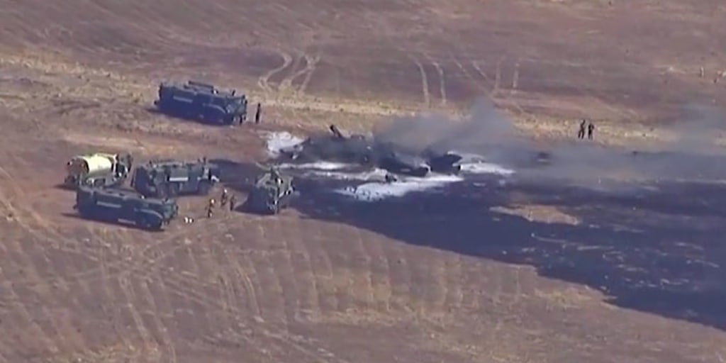 Fighter jet crashes in San Diego and sparks fire on Miramar air base
