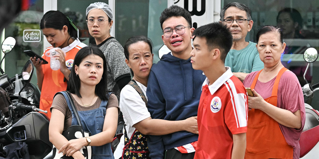 A gunman shot and killed his grandparents before killing six people and himself at a school outside Bangkok, authorities in Thailand say, in the nation’s worst 