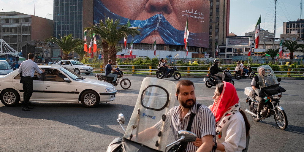 State-sponsored billboards have become a familiar sight across Tehran. But since the start of the war with the U.S. and Israel nearly six months ago, their mess