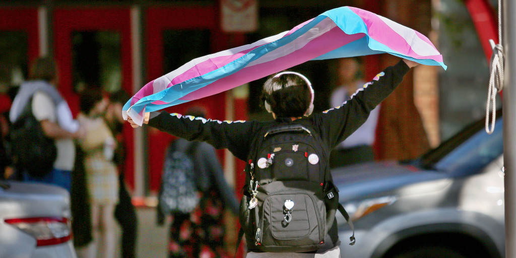 In what it calls “a first-of-its-kind lawsuit,” the Justice Department sues a school district in Kansas over its guidelines on student gender identity and assisting transgender students.