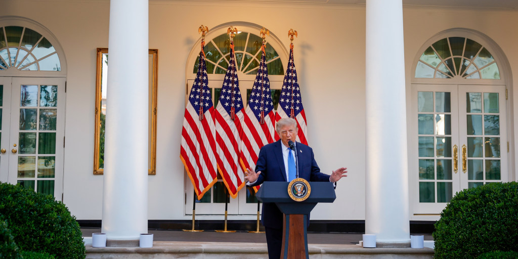 Republican lawmakers listen politely in the Rose Garden as Trump explains how their careers now depend on his frequent flyer miles and whatever MAGA Inc. hasn’t already spent on legal bills.