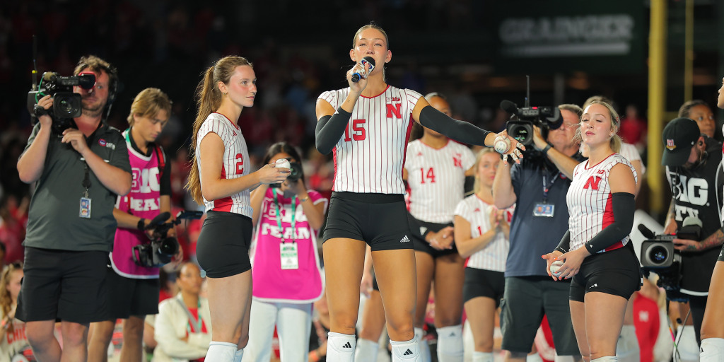 More than 40,000 college volleyball fans left Chicago’s Wrigley Field last week without getting to watch the Nebraska-Missouri match due to weather delays, but it was still a win with players doing their best to keep the crowd entertained — with a dance compet
