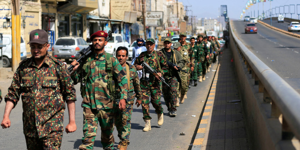 Iran-backed Houthi fighters stage a sweeping military offensive to close in on one of the world’s most important shipping routes, threatening major consequences for the global economy.