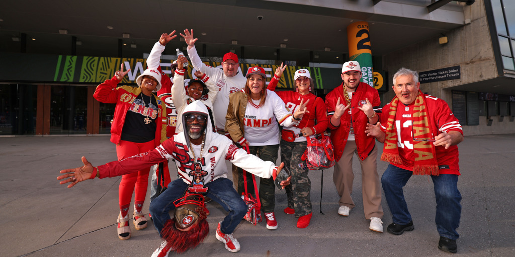 Die-hard football fans travel nearly 10,000 miles across the Pacific Ocean to witness the Los Angeles Rams and San Francisco 49ers battle it out in the first regular season NFL game Down Under.