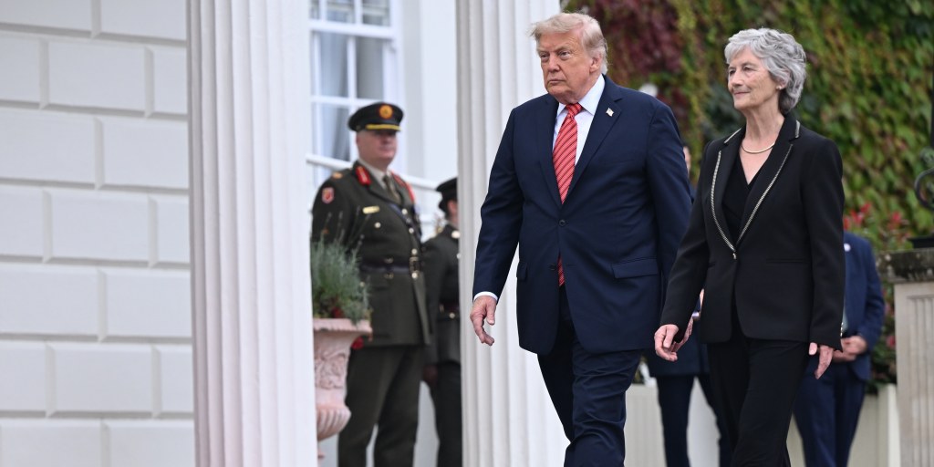 Trump says he would ‘love’ to see a united Ireland during visit for golf tournament