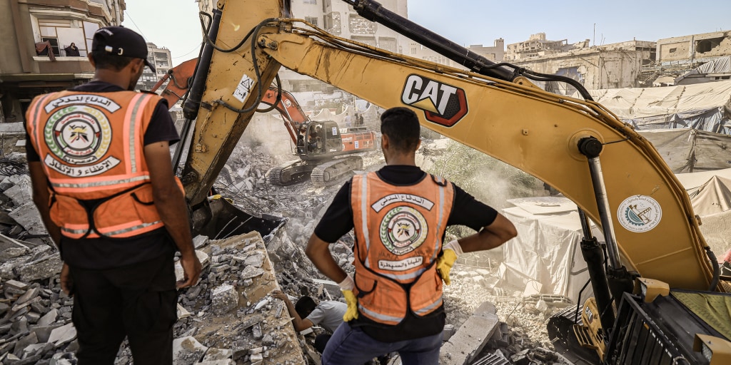 Authorities in Gaza say the six-story Al-Saada building had previously been partially damaged by Israeli bombardment, which has left much of the territory in ruin since the yearslong assault was launched in the wake of the Hamas-led Oct. 7 attacks.