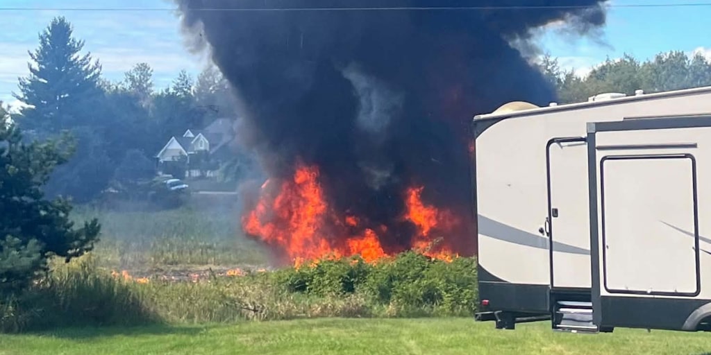 A U.S. F-16 fighter jet pilot safely ejected before the aircraft crashed in northern Michigan on Thursday, officials say.