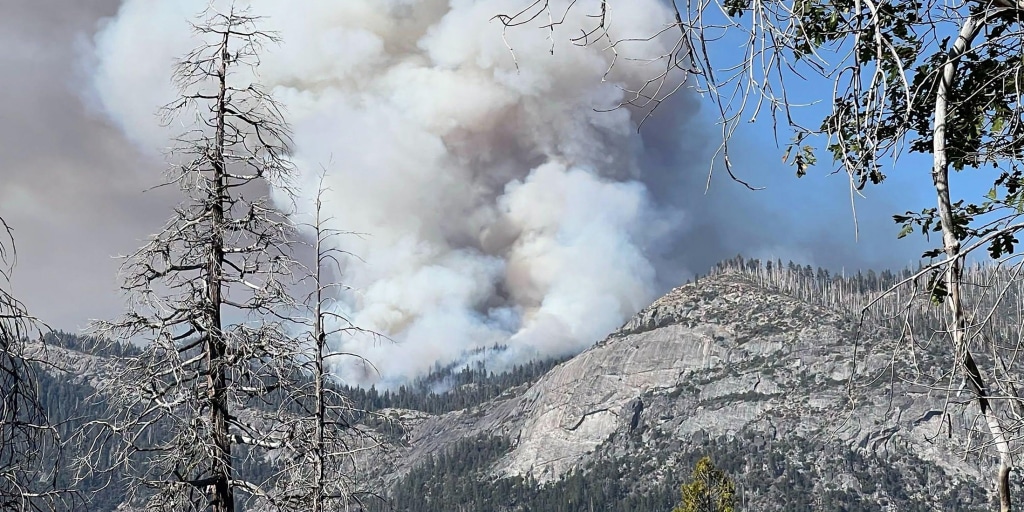 Two members of a helicopter crew battling the Dome Fire in Yosemite National Park were killed in a crash on Sunday, the U.S Forest Service says.