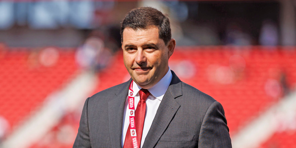 San Francisco 49ers owner Jed York has been suspended for six regular-season games and fined $500,000 for violating the NFL’s personal conduct policy, the league announces.