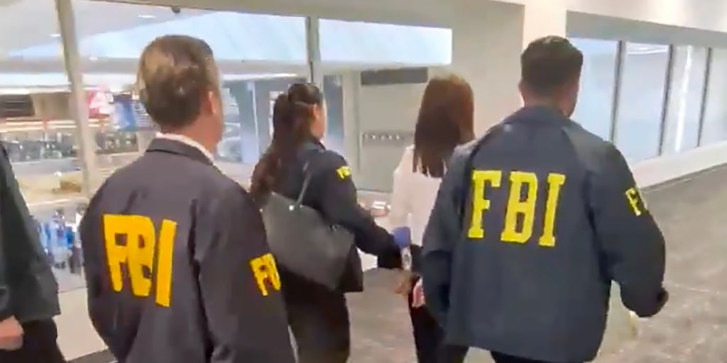 U.S. authorities arrest a California woman accused of spying on a son of Taiwan’s president at the direction of Chinese officials, the FBI says.