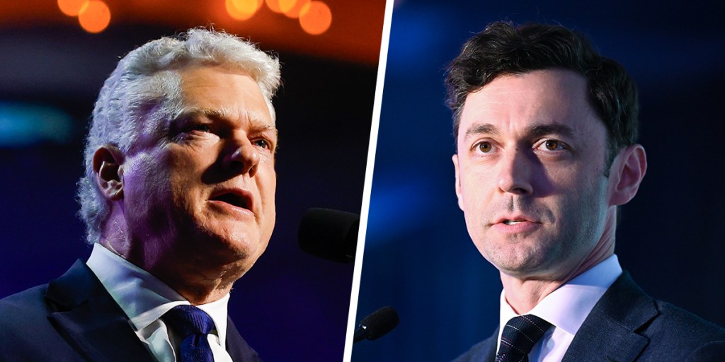 Democratic Sen. Jon Ossoff and Republican Rep. Mike Collins square off in Georgia's first debate in this nationally consequential Senate race, with both trying to hit the other for policies implemented by the current and former presidents.