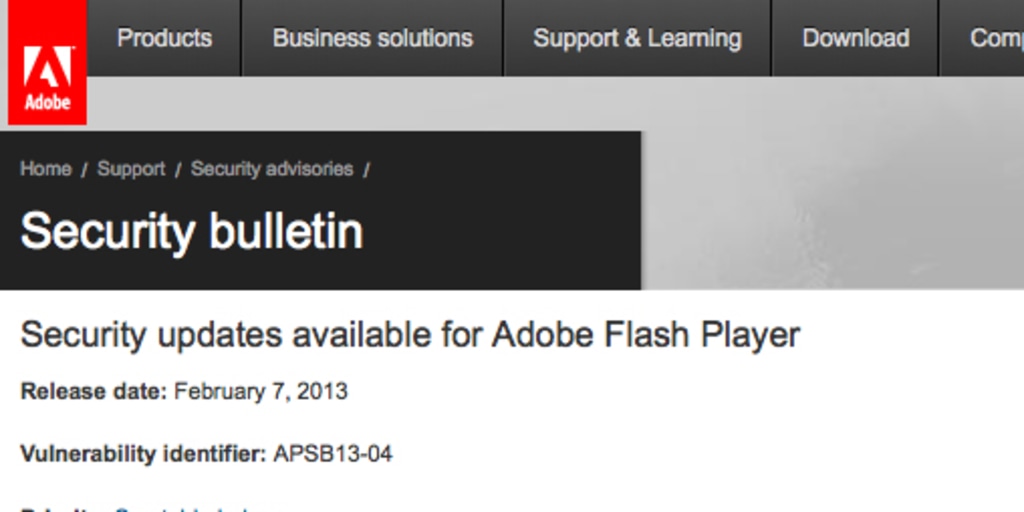 download adobe flash player last version 2013