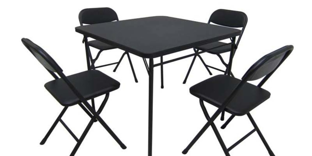 Walmart card table and shop 4 chairs