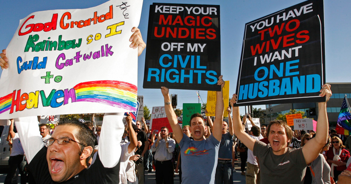 Thousands In L A Protest Gay Marriage Ban