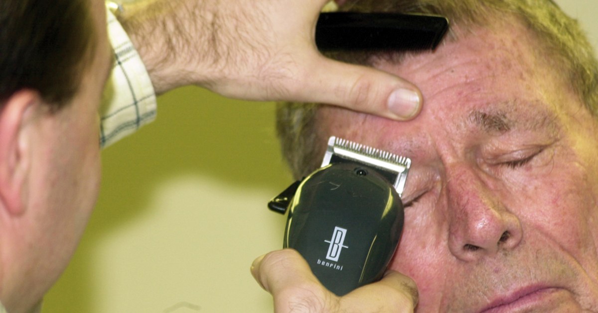 Ind. man shaves shaggy eyebrows for charity