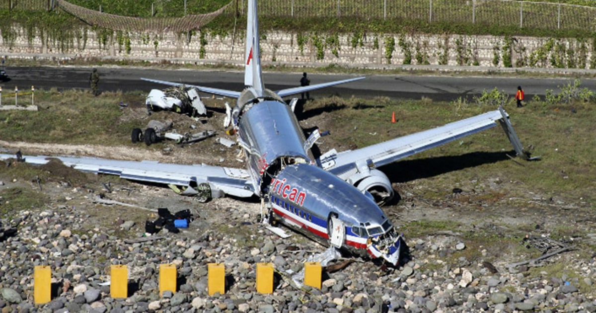 Panic' as jet overshoots runway in Jamaica