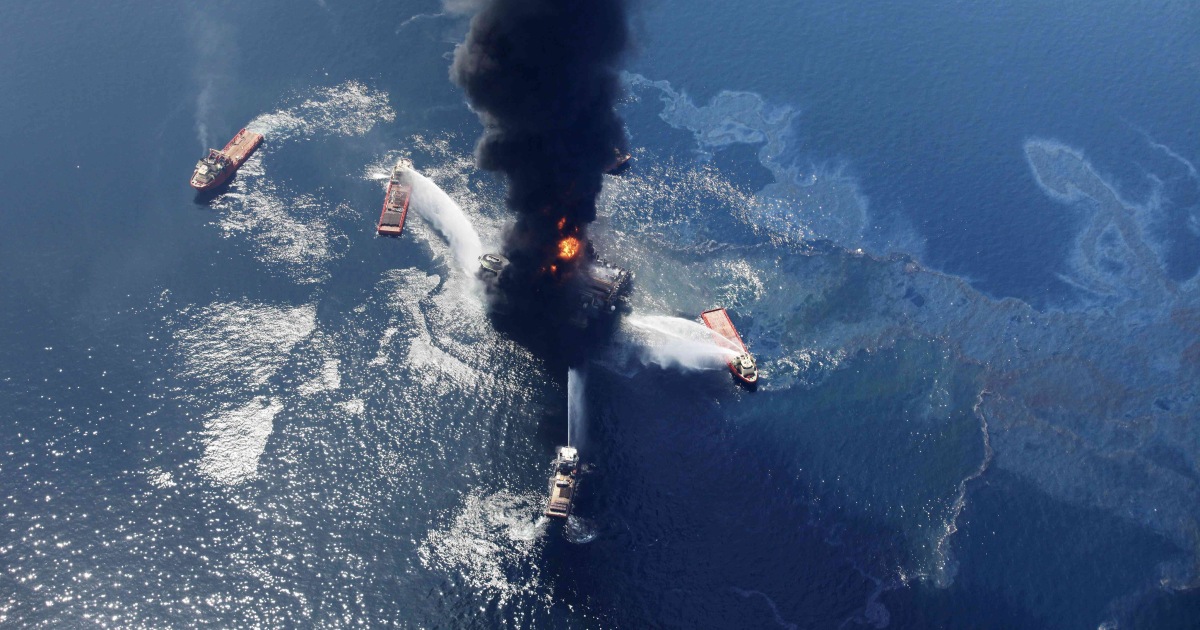 Oil Rig Hit Potential for big spill after oil rig sinks
