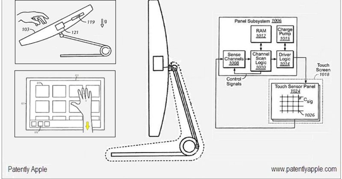 Touch-enabled iMac, MacBook shown in Apple patent filing